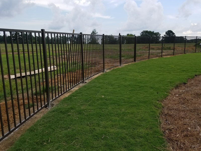 Commercial steel fence