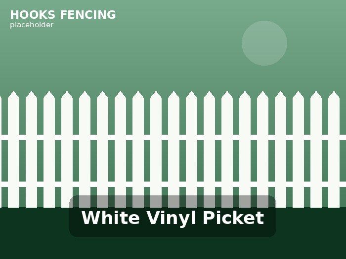 White vinyl fence