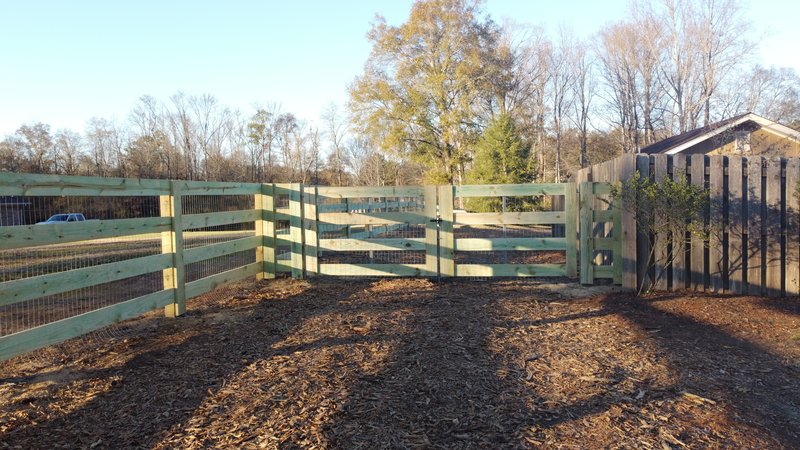 Wood ranch and farm fence